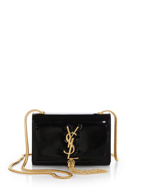 book bag in patent leather ysl|saint laurent bag with tassel.